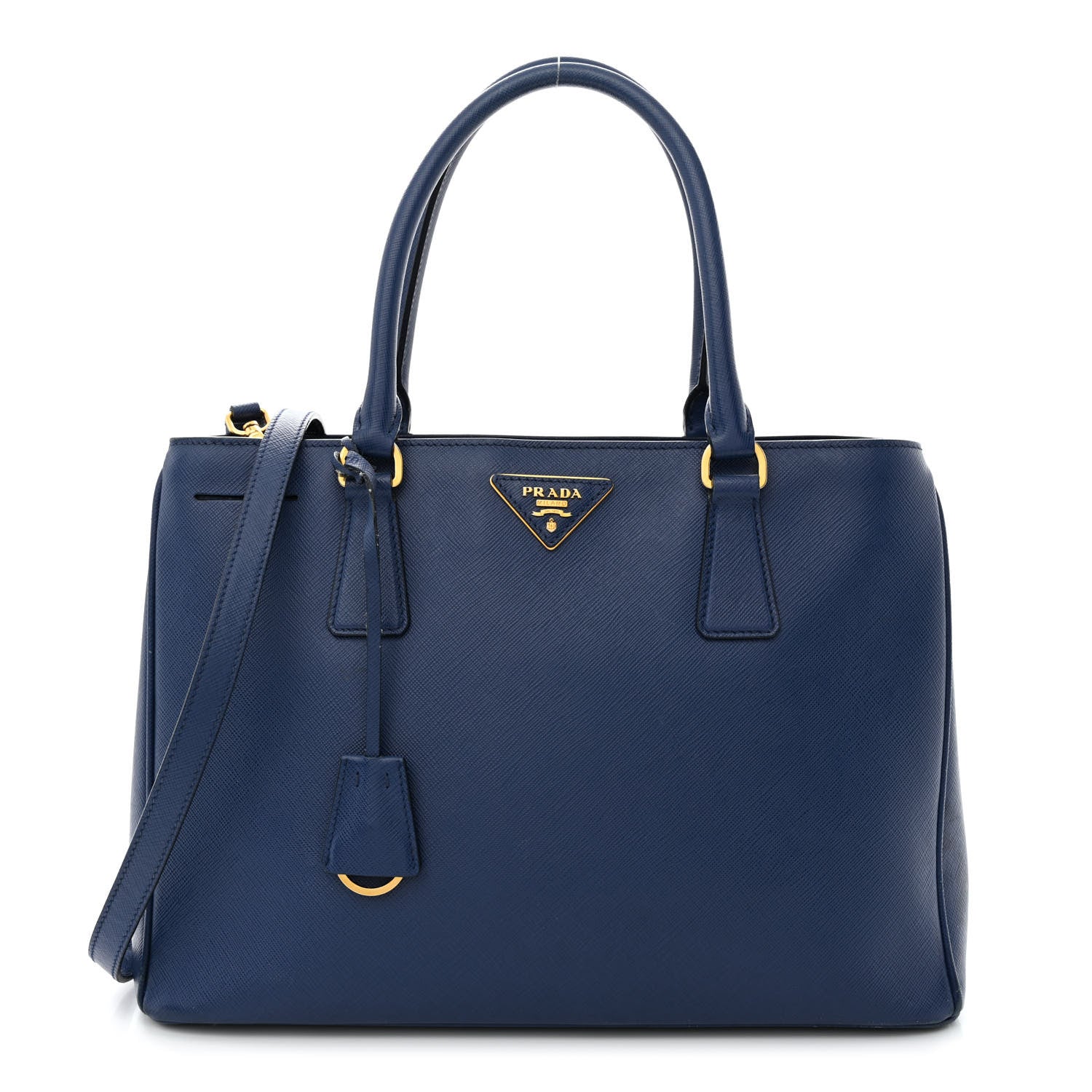 Prada Saffiano Lux Medium Double Zip Tote Bluette 1 of 23