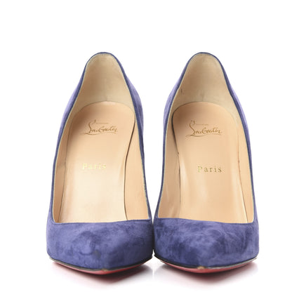 Christian Louboutin Veau Velours Pigalle Follies 100 Pumps 40 China Blue 2 of 10