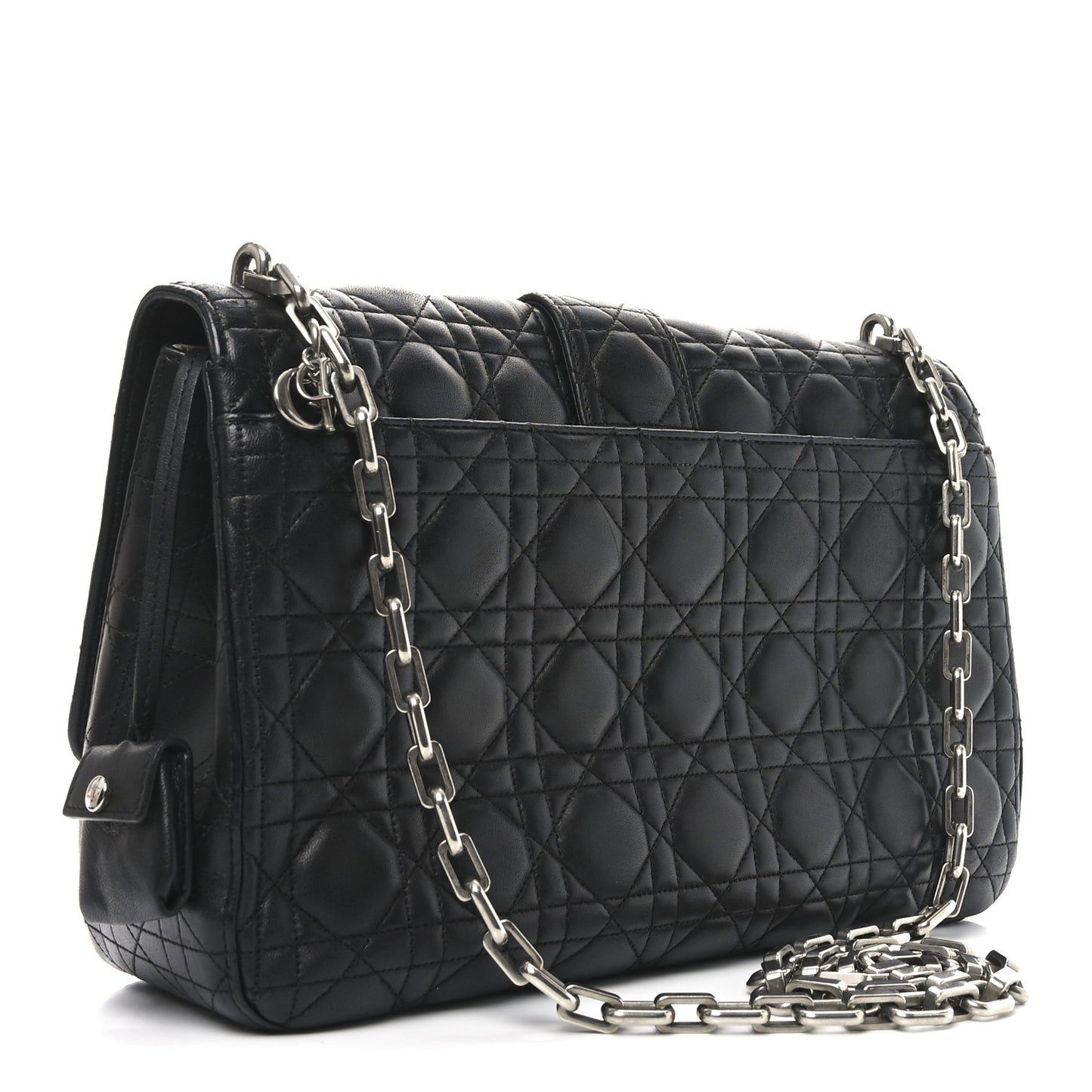 Lambskin Cannage Large Miss Dior Flap Black