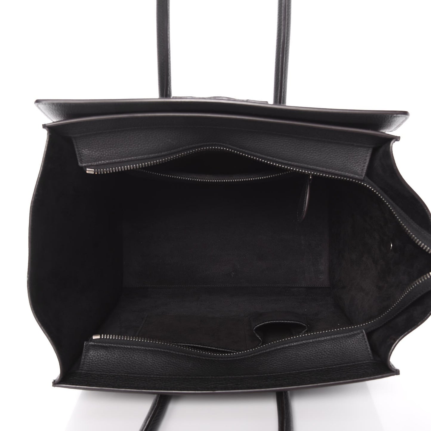 Drummed Calfskin Mini Luggage Black