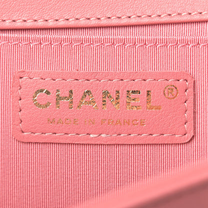 Chanel Calfskin Chevron Quilted Medium Boy Flap Pink 5 of 8