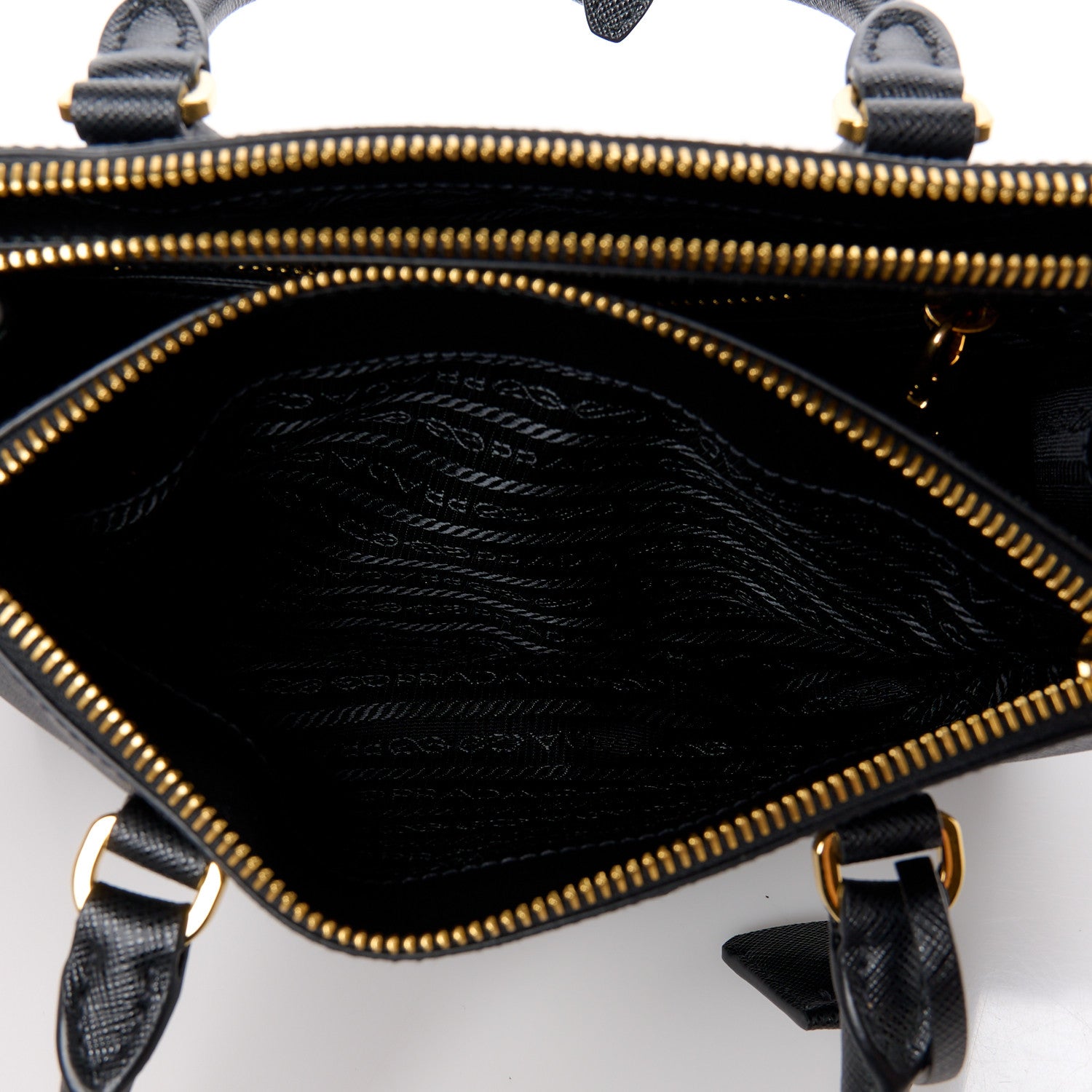 Prada Saffiano Small Galleria Double Zip Tote Black 9 of 13