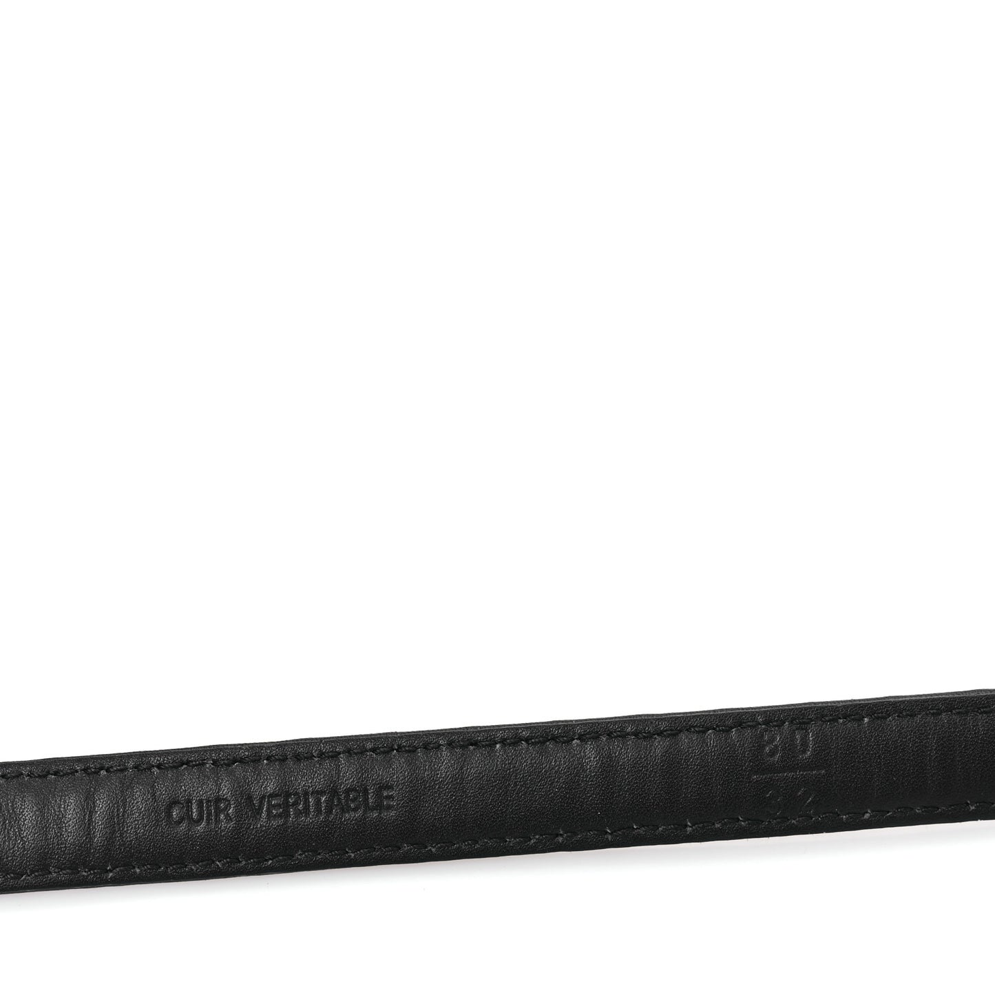Calfskin Quilted CC Belt 80 32 Black