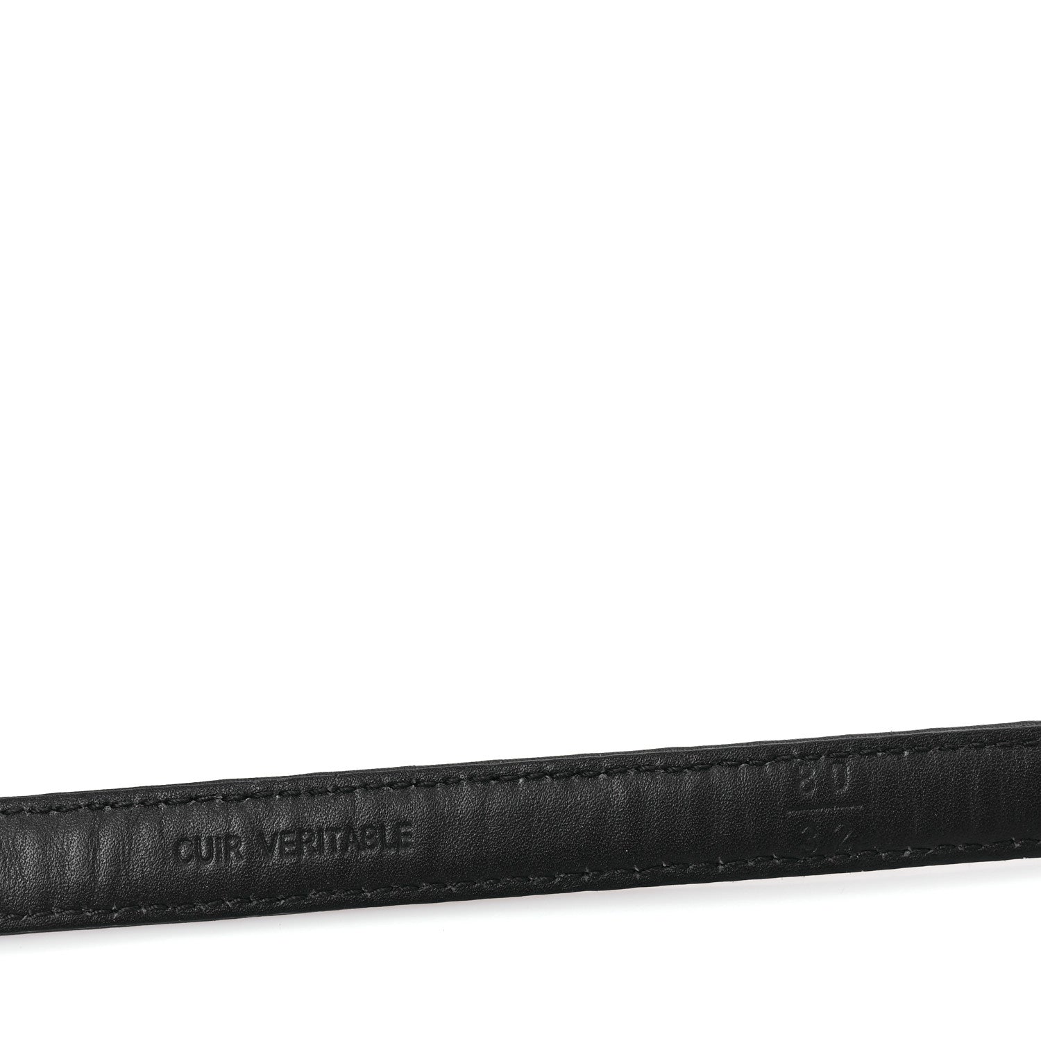 Chanel Calfskin Quilted CC Belt 80 32 Black 4 of 6
