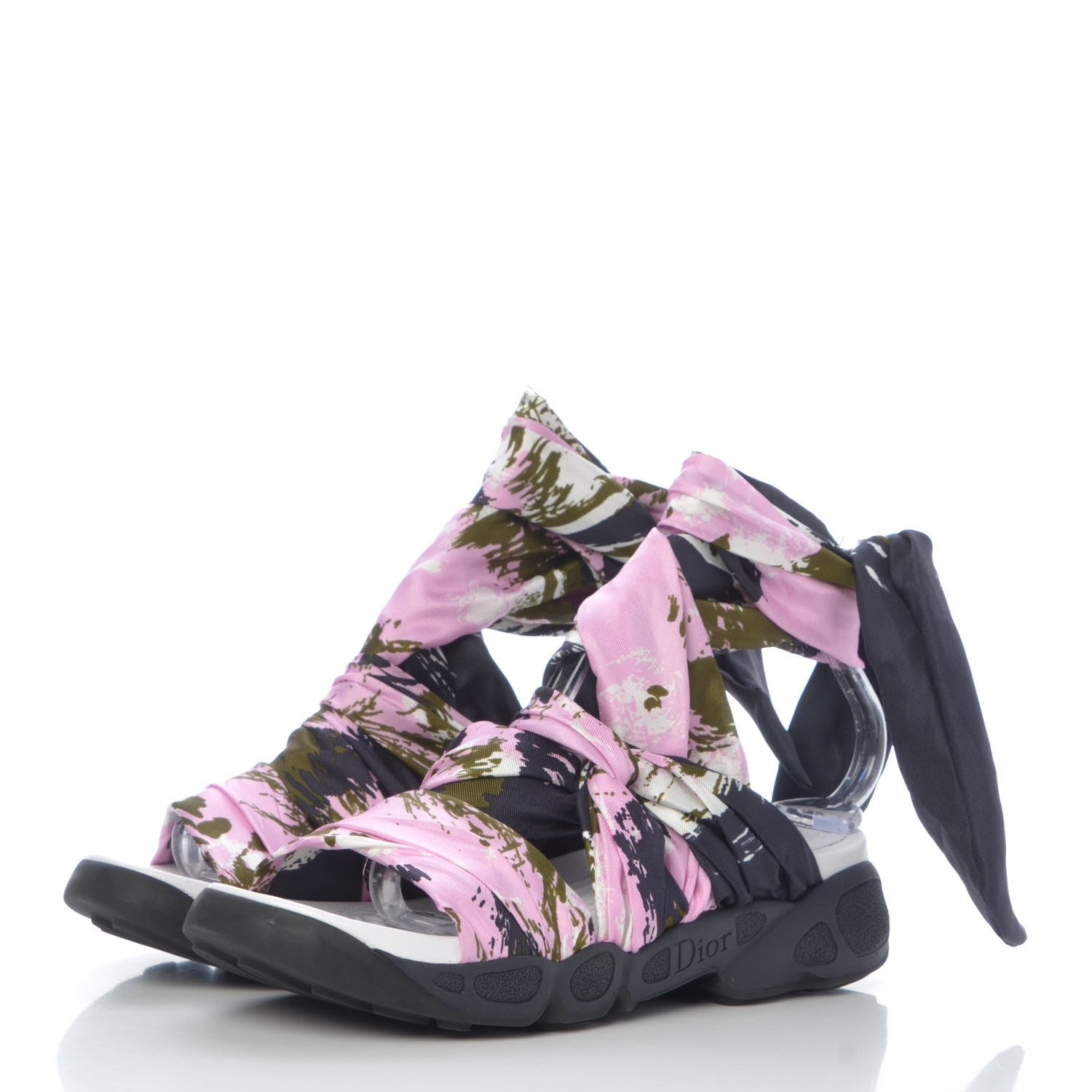 Christian Dior Silk Brooklyn Flat Sandals 38.5 Papillon 3 of 11