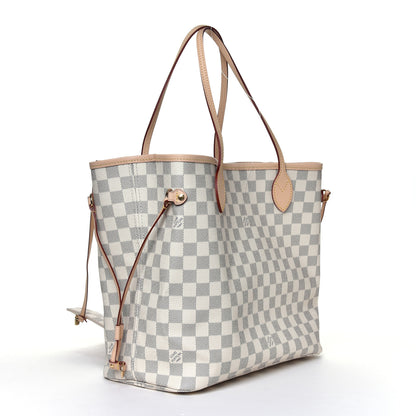 Louis Vuitton Damier Azur Neo Neverfull MM Rose Ballerine 3 of 8