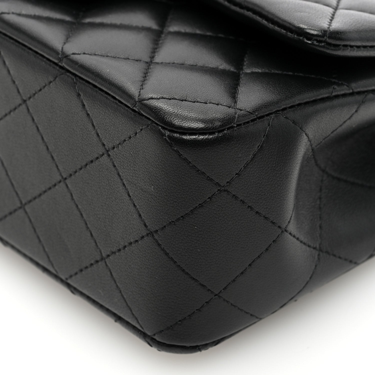 Chanel Lambskin Quilted Mini Top Handle Rectangular Flap Black 10 of 10