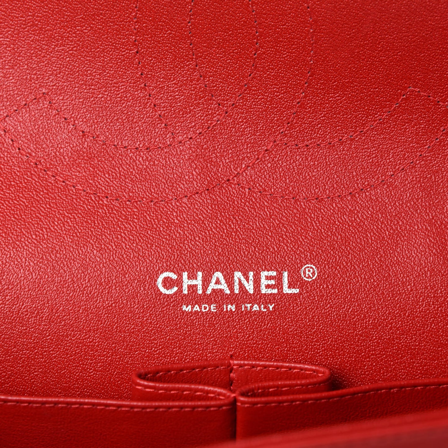 Lambskin Quilted Jumbo Double Flap Red