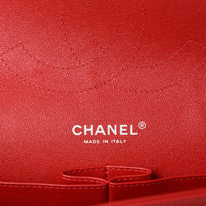 Chanel Lambskin Quilted Jumbo Double Flap Red 10 of 13