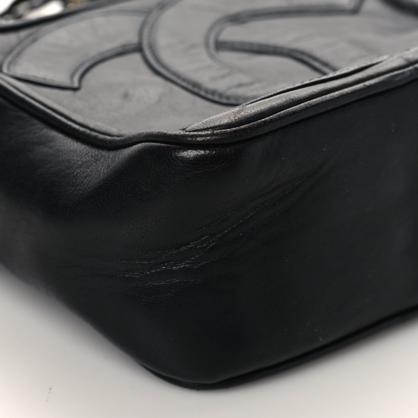 Lambskin CC Tassel Camera Case Black