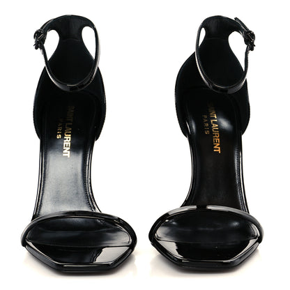 Saint Laurent Patent Cassandra 100 Sandals 36 Black 3 of 10