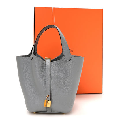 Hermes Taurillon Clemence Picotin Lock 18 PM Gris Pantin 13 of 13