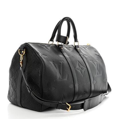 Louis Vuitton Empreinte Monogram Giant Keepall Bandouliere 45 Black 2 of 8