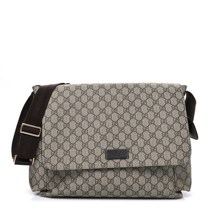 Gucci GG Plus Monogram Messenger Diaper Bag Dark Brown 1 of 11