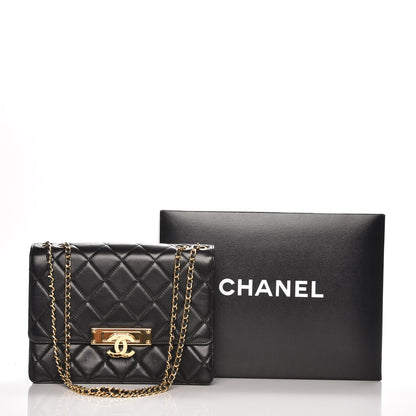 Chanel Lambskin Quilted Medium Golden Class Flap Black 8 of 8
