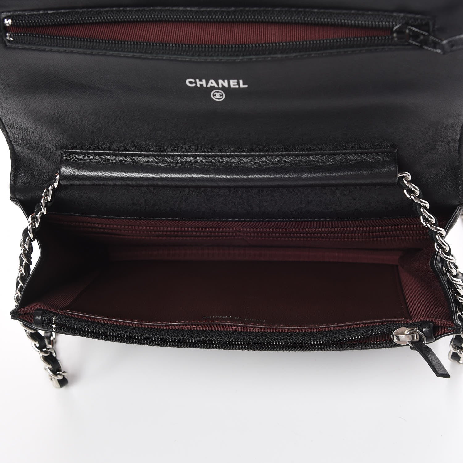 Chanel Lambskin Quilted Wallet On Chain WOC Black 7 of 11