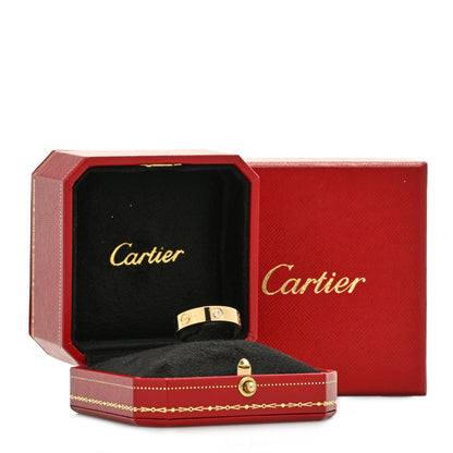 Cartier 18K Yellow Gold 3 Diamond 5.5mm LOVE Ring 60 9 5 of 5