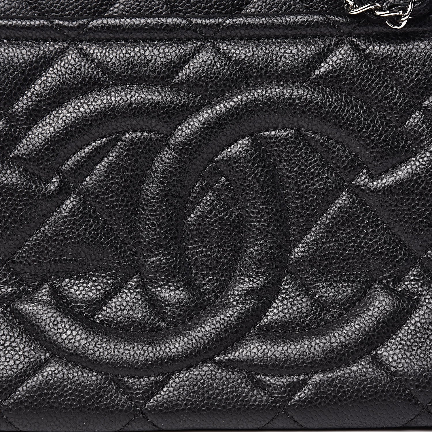 Chanel Caviar Quilted CC Timeless Soft Tote Black 10 of 10