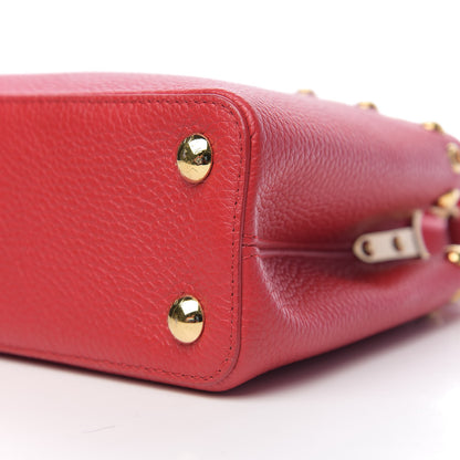 Louis Vuitton Taurillon Studded Capucines BB Rubis 7 of 8