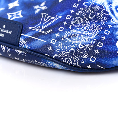 Louis Vuitton Cowhide Monogram Bandana Discovery Bumbag PM Blue 8 of 9