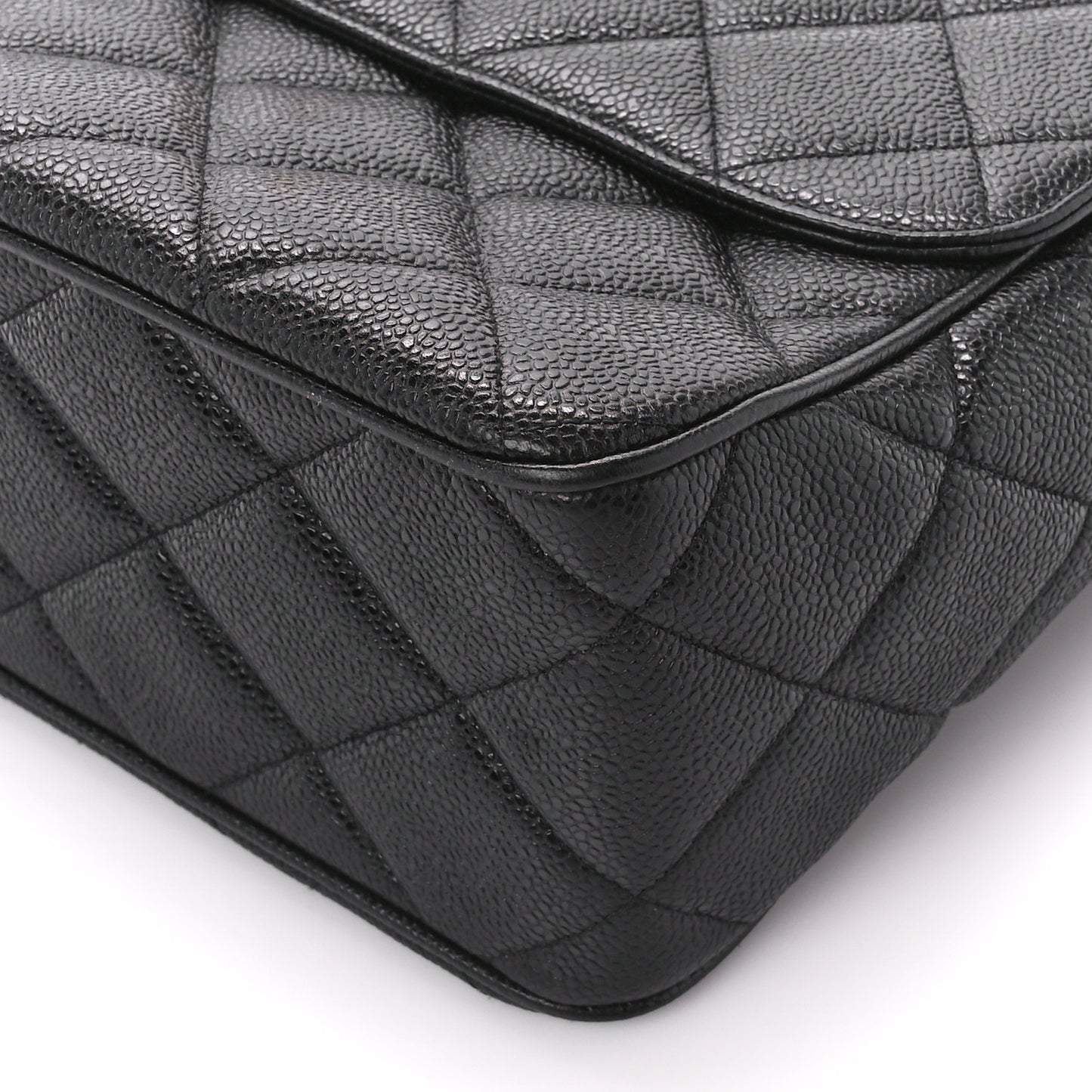Caviar Quilted XL Jumbo Single Flap Black