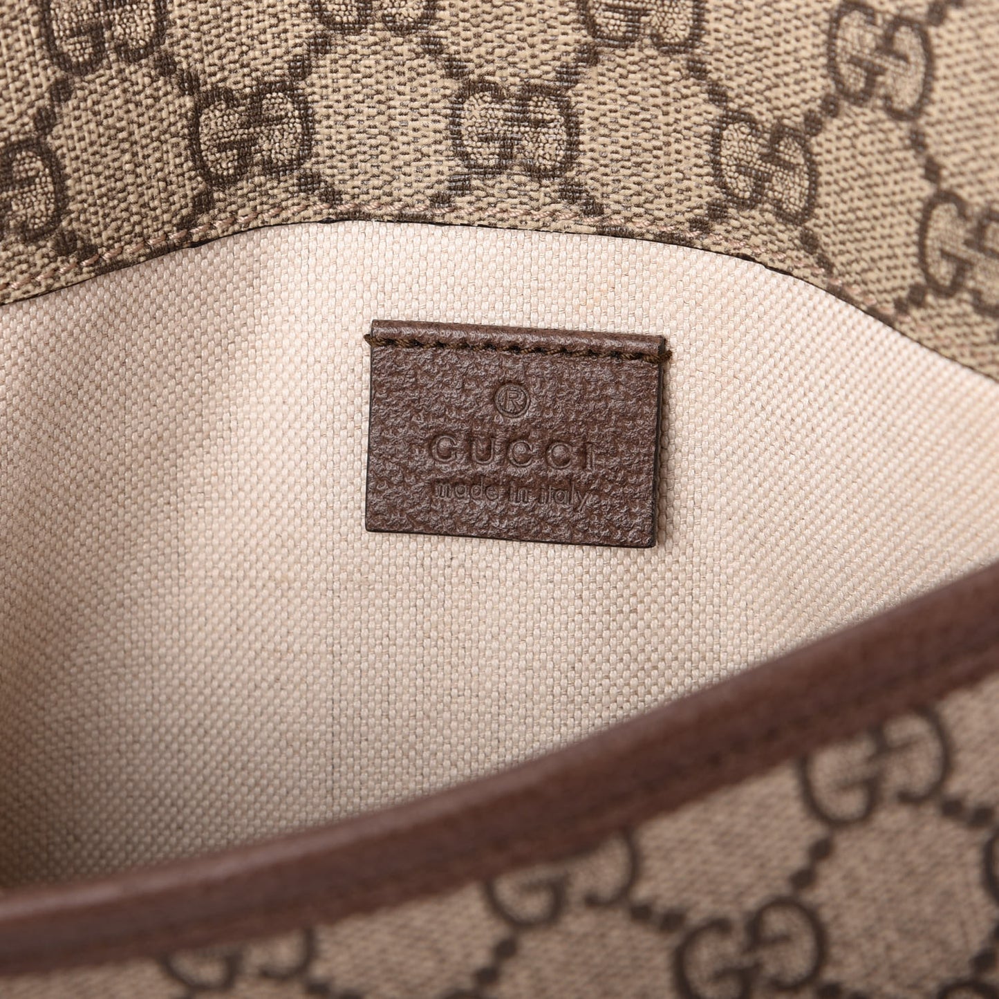 GG Supreme Monogram Neo Vintage Web Belt Bag Brown