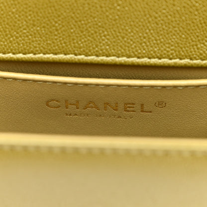 Chanel Caviar Quilted Small Boy Messenger Bag Green 6 of 10
