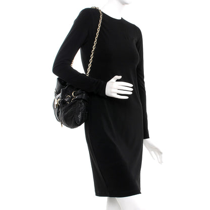 Jimmy Choo Grainy Calfskin Rio Oversized Clutch Bag Black 2 of 14