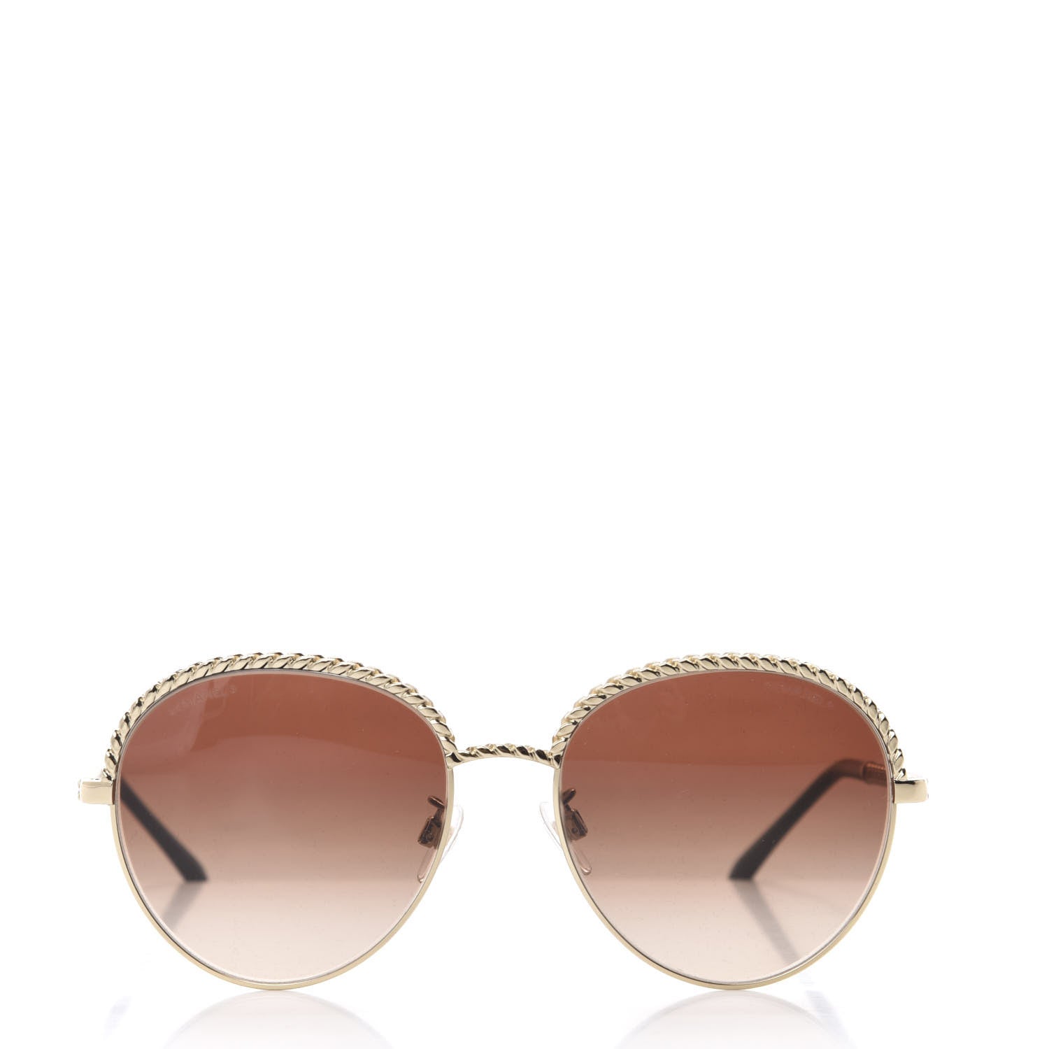 Chanel Chain Pantos Sunglasses 4242 Gold Brown 2 of 8