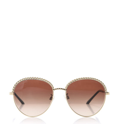 Chanel Chain Pantos Sunglasses 4242 Gold Brown 2 of 8