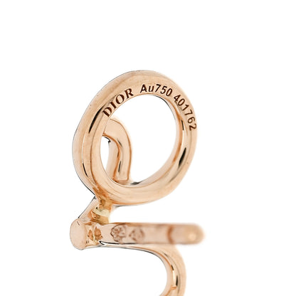 Christian Dior 18K Rose Gold Diamond Oui Single Earring 5 of 5