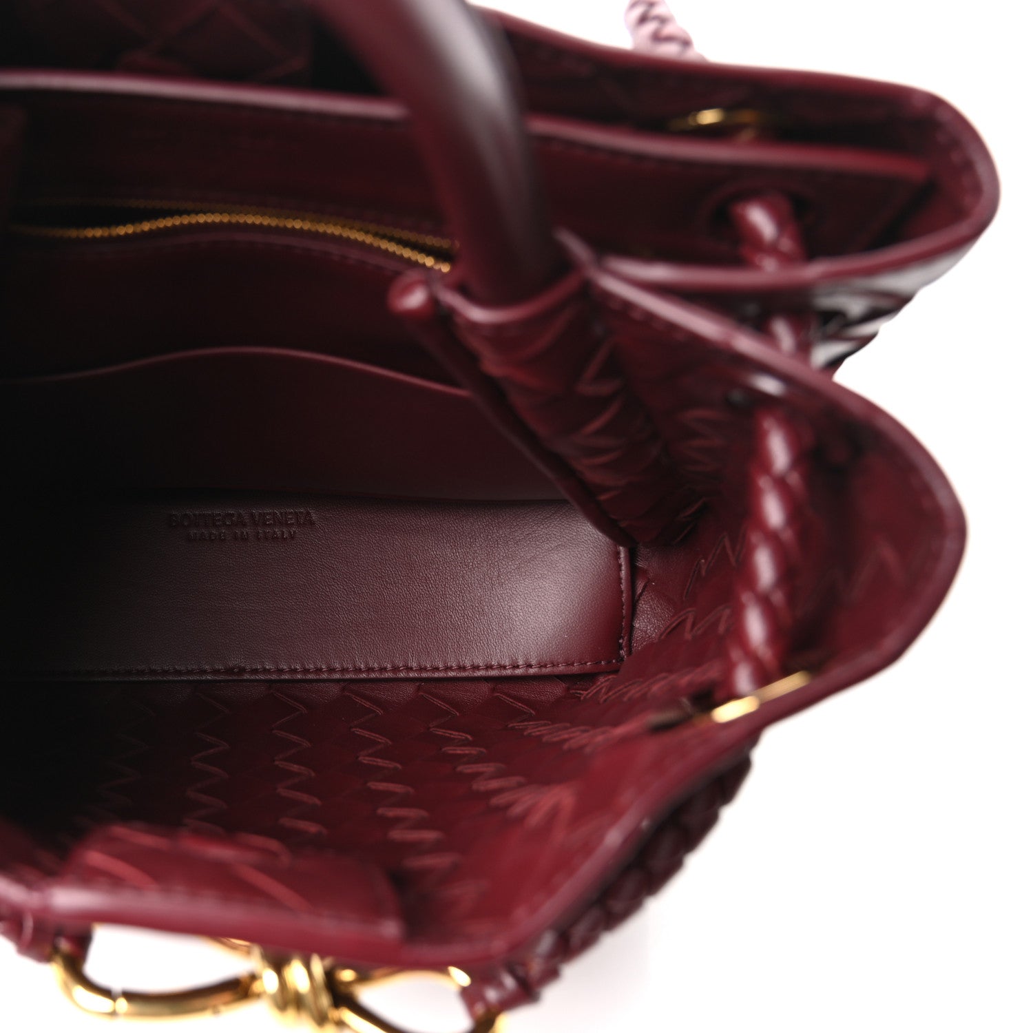 Bottega Veneta Nappa Intrecciato Small Andiamo Shoulder Bag Barolo 5 of 10