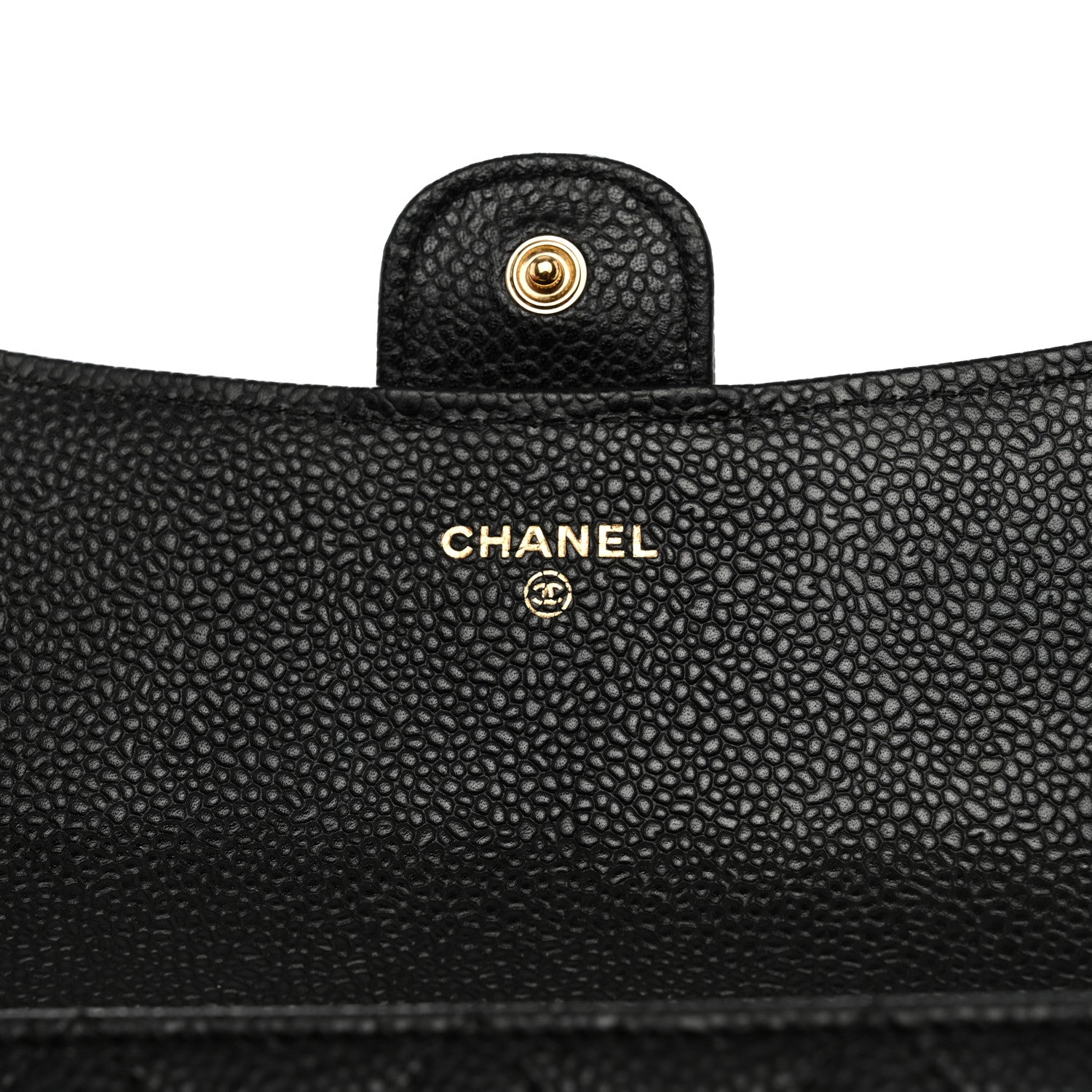 Chanel Caviar Quilted Large Gusset Flap Wallet Black 6 of 10