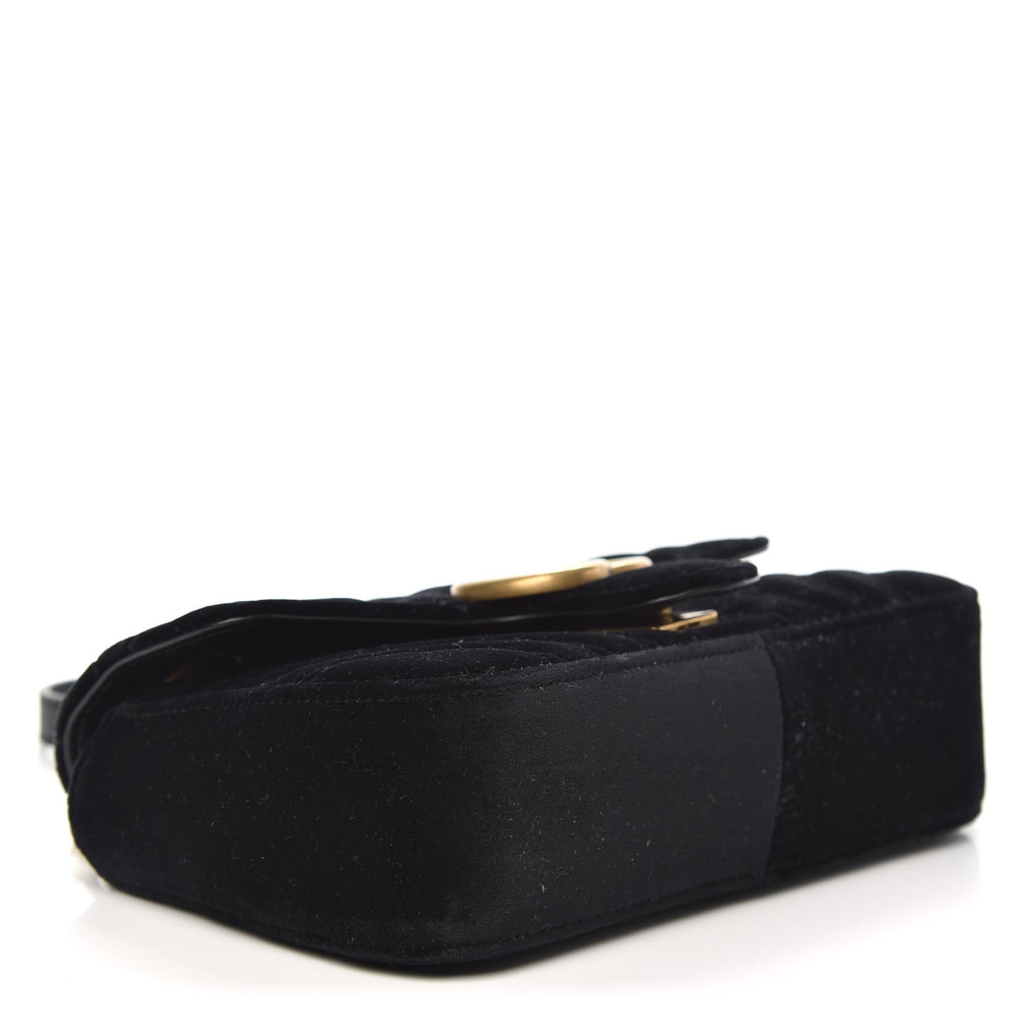 Velvet Matelasse Mini GG Marmont Shoulder Bag Black