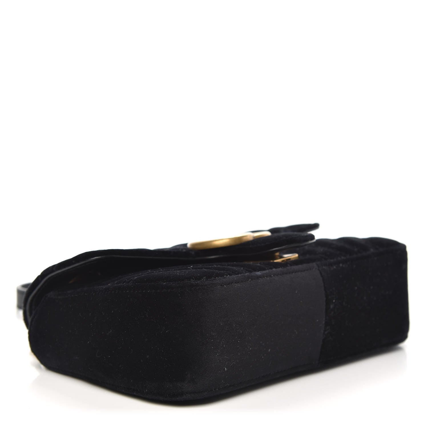 Gucci Velvet Matelasse Mini GG Marmont Shoulder Bag Black 4 of 9