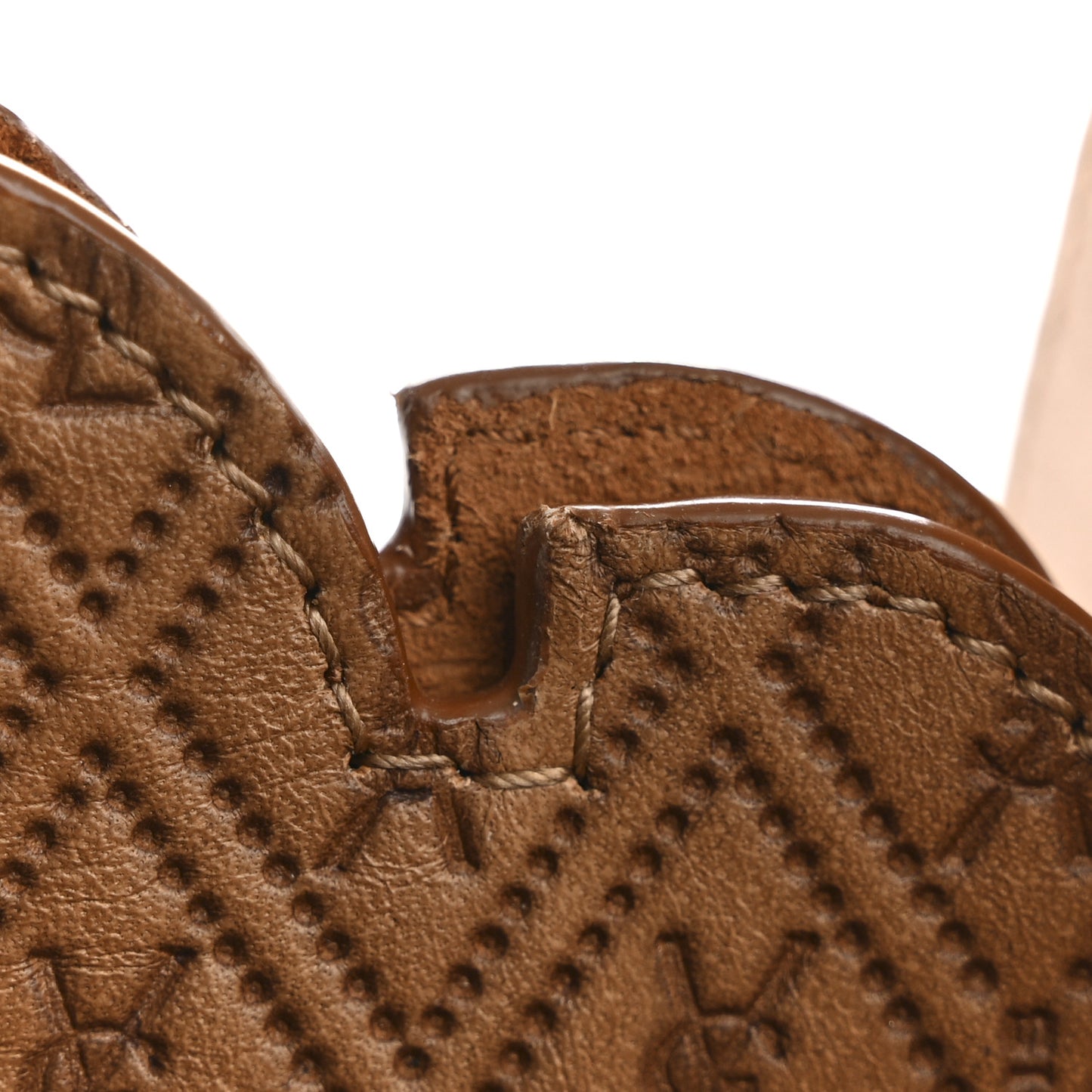 Calfskin Monogram Take Away Box Dusty Vintage Brown Gold