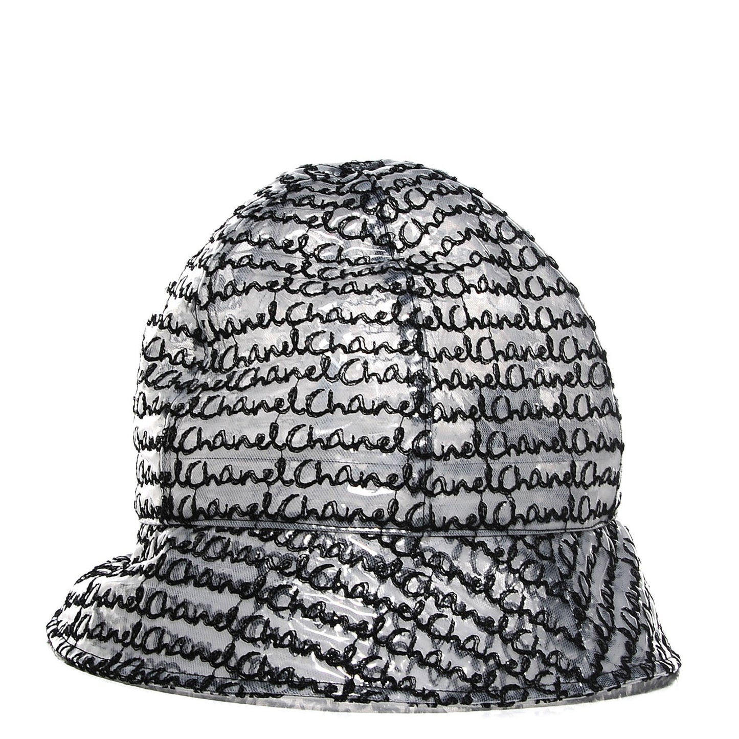 Polyurethane Logo Bucket Rain Hat M White Black