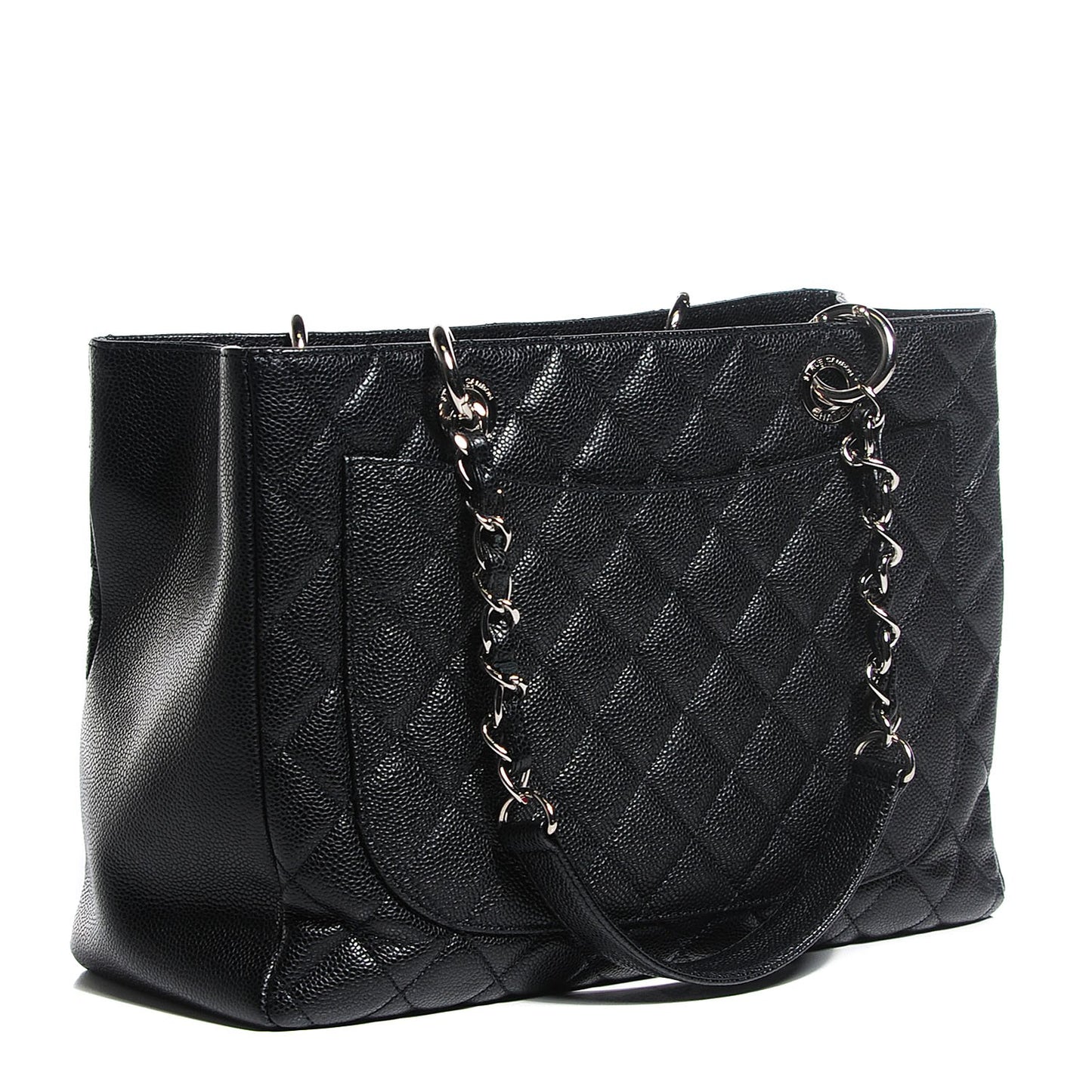 Caviar Quilted Grand Shopping Tote GST Black