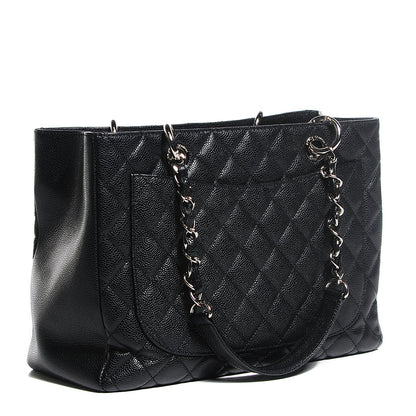 Chanel Caviar Quilted Grand Shopping Tote GST Black 3 of 7