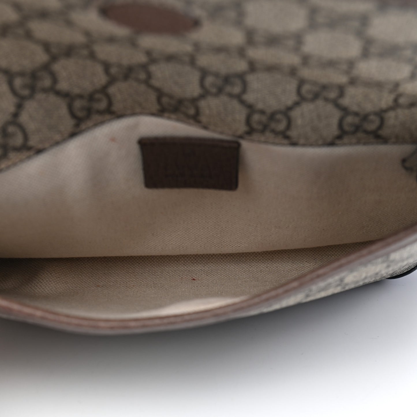 GG Supreme Monogram Neo Vintage Web Belt Bag Brown