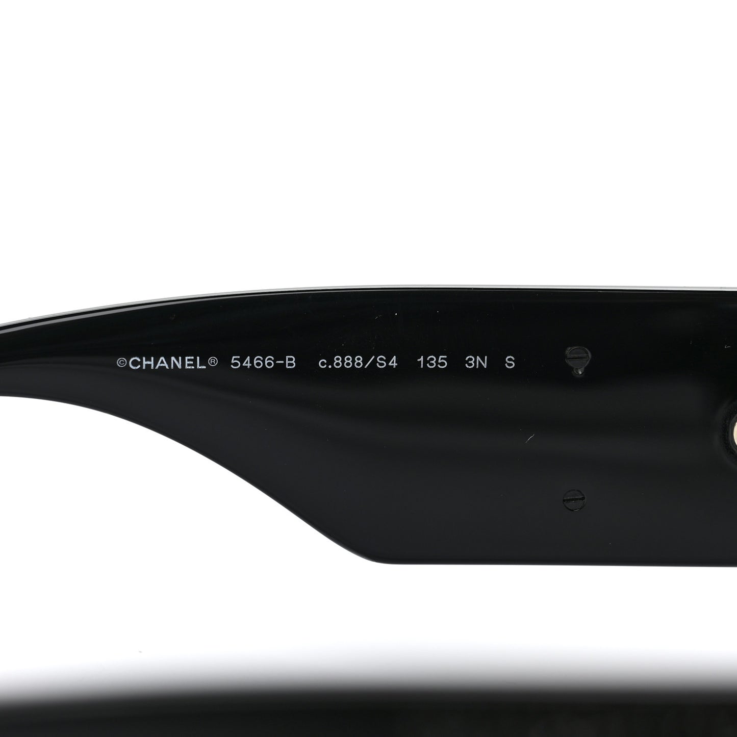 Acetate Crystal CC Shield Sunglasses 5466-B-A Black