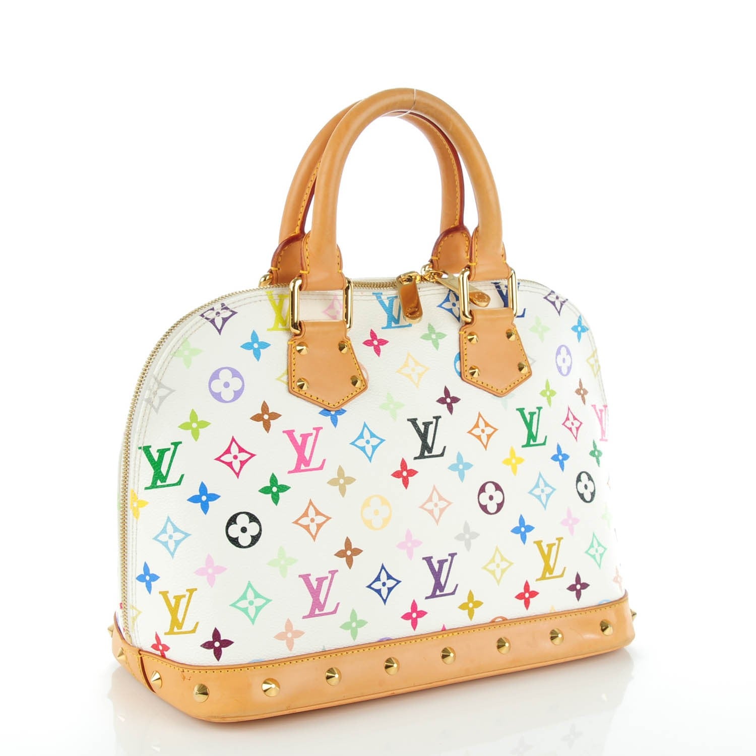 Louis Vuitton Monogram Multicolor Alma White 3 of 7