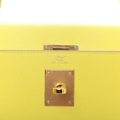 Hermes Evercolor Kelly Retourne 28 Lime 9 of 11