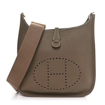 Hermes Taurillon Clemence Evelyne III PM Etoupe 1 of 10