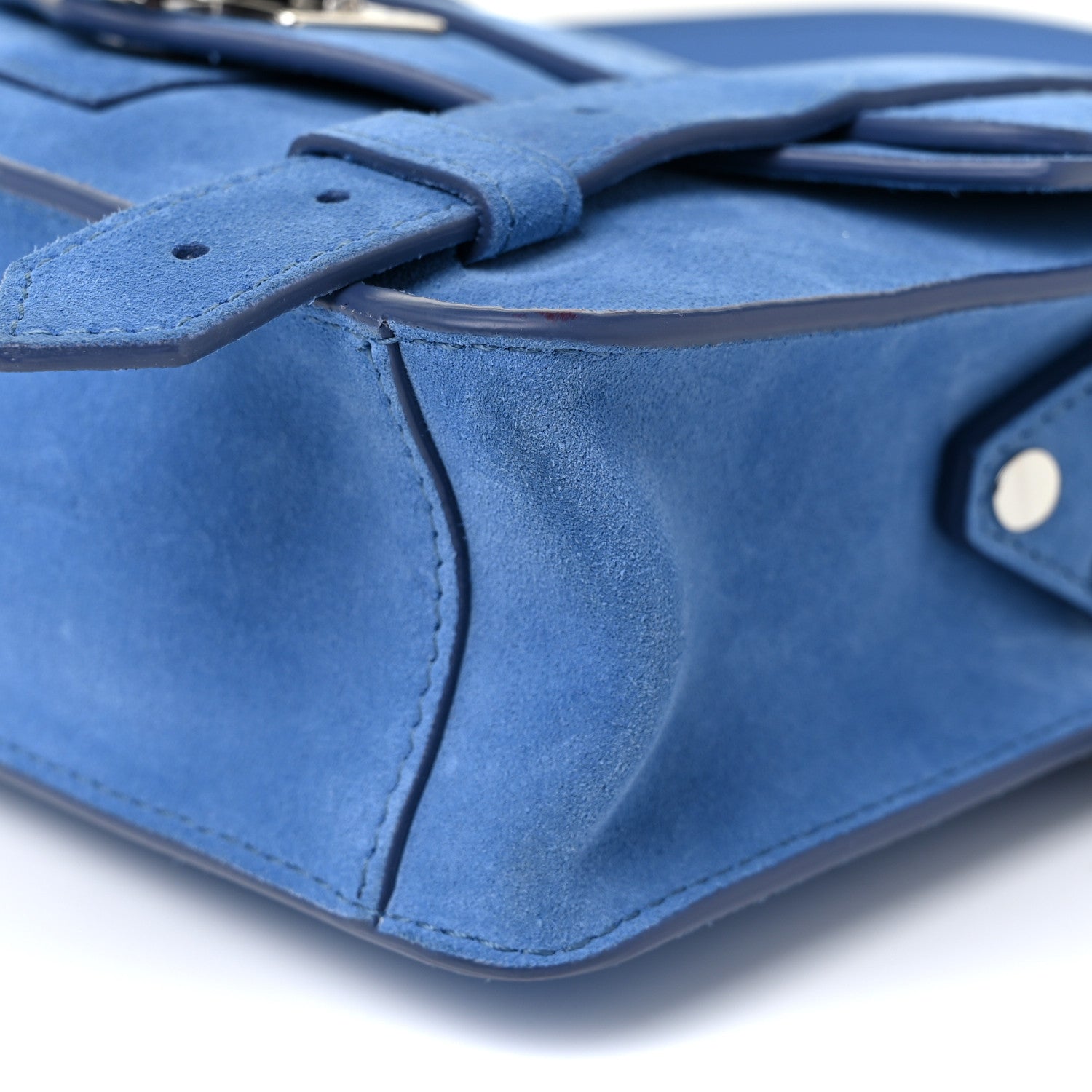 Proenza Schouler Suede PS1 Mini Pouch Messenger Bag Slate Blue 9 of 14