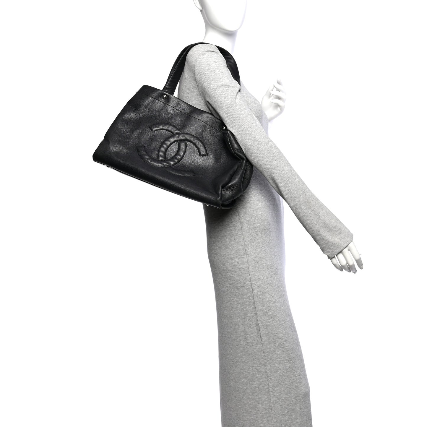 Caviar Executive Cerf Shopper Tote Black