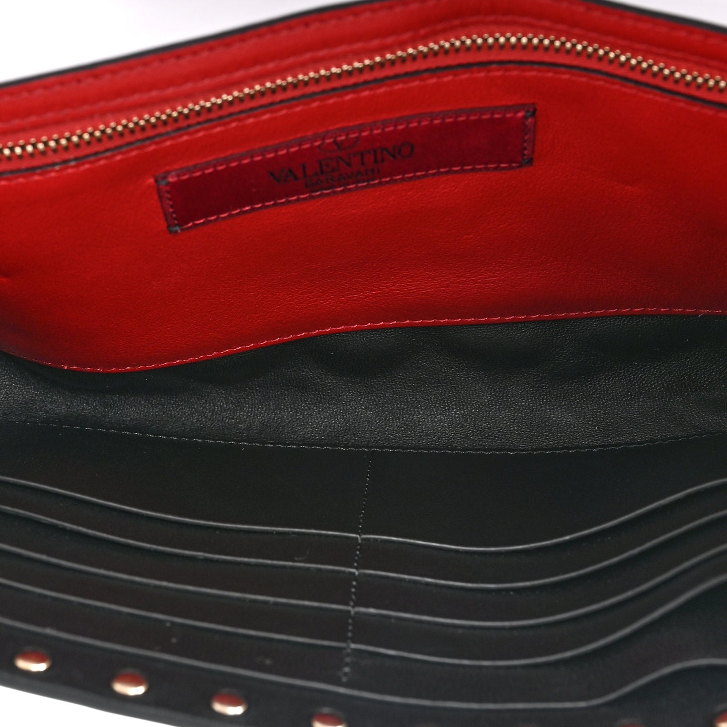 Nappa Rockstud Spike Wallet On Chain Optic White