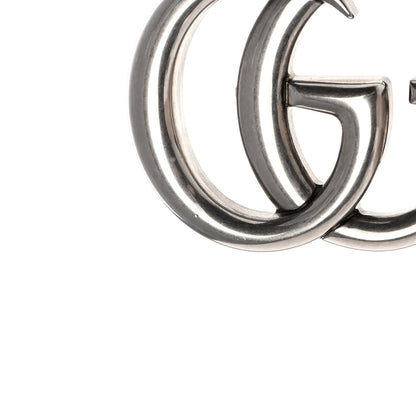 Gucci Textured Dollar Calfskin Nickel Double G 40mm Belt 80 32 Black 6 of 6