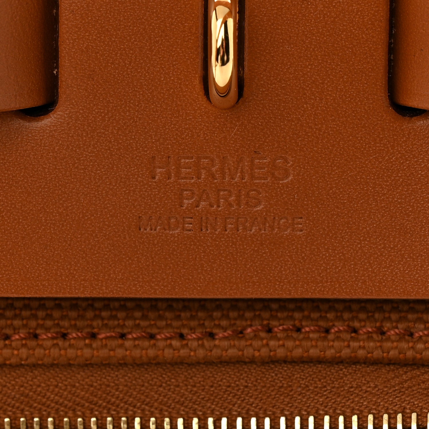 Hermes Military Toile Vache Hunter Herbag Zip Retourne 31 PM Fauve 7 of 12