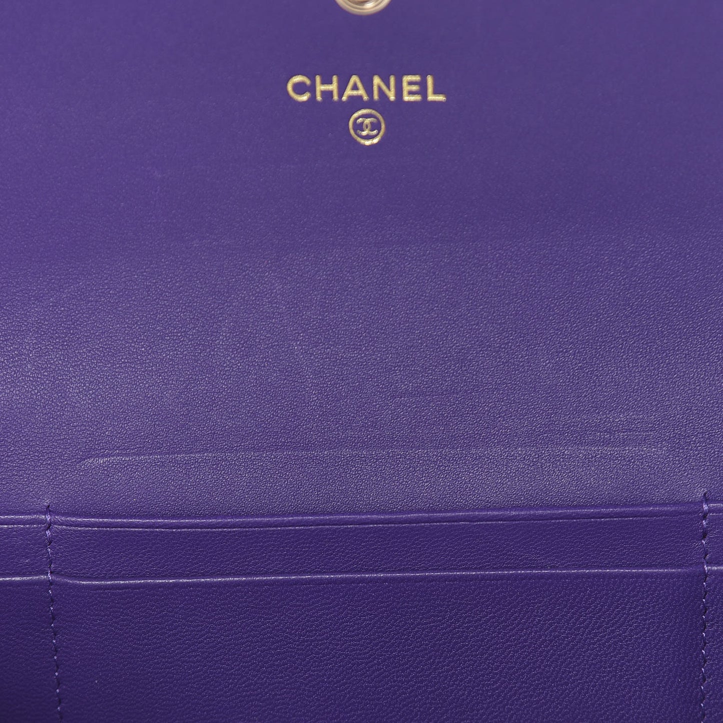 Lambskin Quilted Medium Boy Flap Wallet Purple